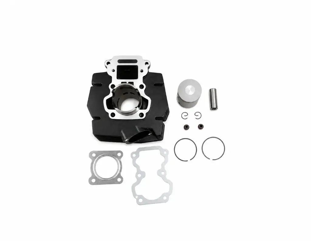 CILINDRO KIT - AX100 - ( D:49.80mm - H:67.87mm - P:14mm - PISTON ALTO ) - COLOR NEGRO