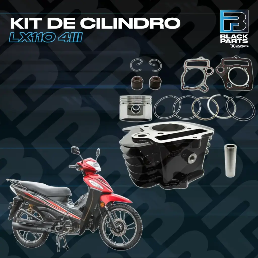 KIT DE CILINDRO (INCLUYE KIT DE PISTÓN, CILINDRO+JUNTA+ANILLO+PIN) LX110 4III 