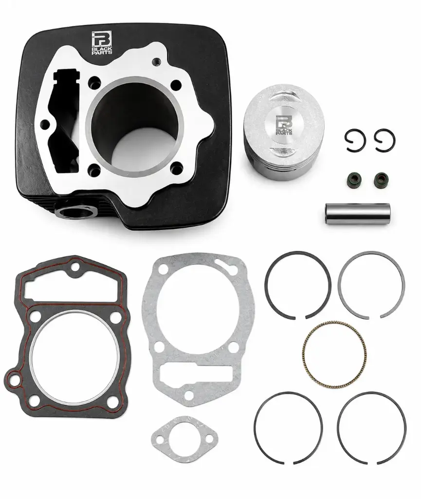 CILINDRO KIT - CB250 - 232CC - ( D: 69mm - H: 108.10mm - P: 17mm - PISTON PLANO - REFRIGARACION DE ACEITE ) - COLOR NEGRO