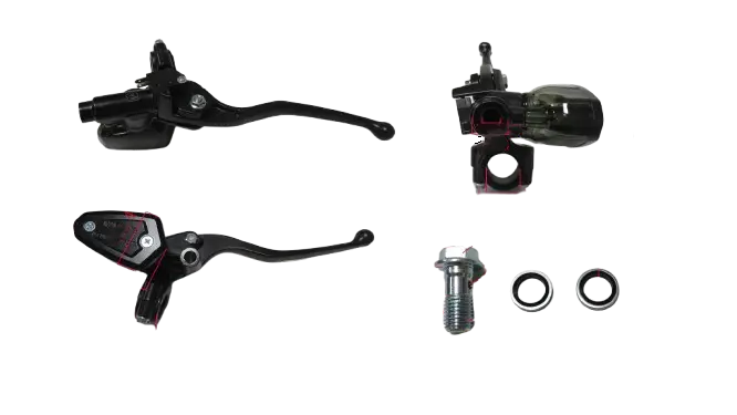 BOMBA DE FRENO DELANTERA   DY200 WOLF (NEGRO MATE) 