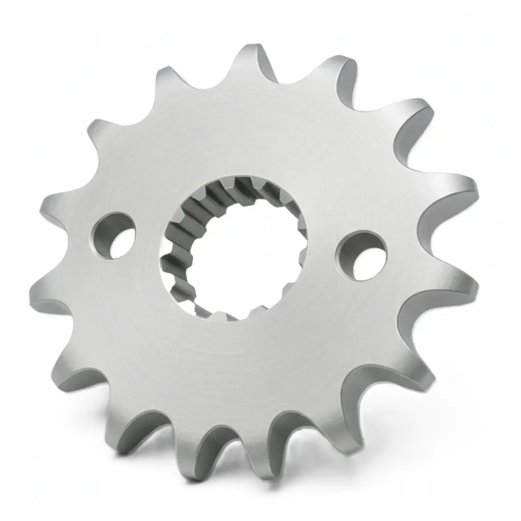 PIÑON MOTRIZ  ACERO 1045 - R. ZINC  428 14T - 2 HUECOS - 5,20mm - NXR125BROS / XR250 TORNADO