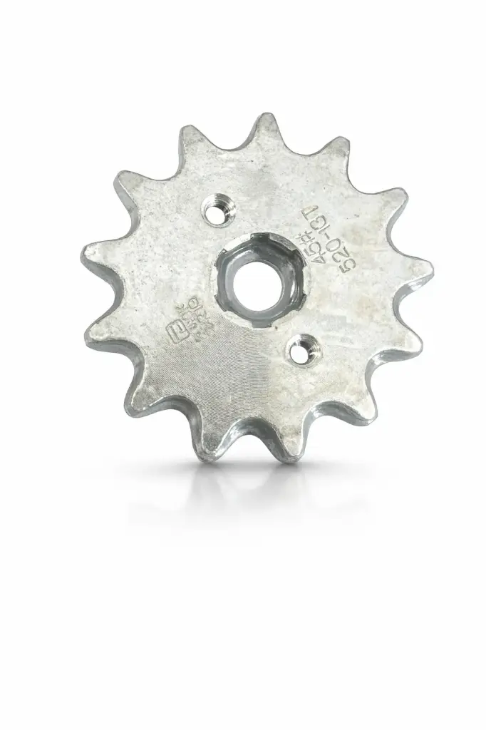 PIÑON MOTRIZ ACERO 1045 - R. ZINC  520 13T - 2 HUECOS - 5,20mm - XL200