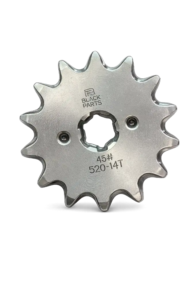 PIÑON - PULSAR200NS - 520H - 14T - 2 HUECOS - 6,20mm - MOTRIZ ACERO 1045 - R. ZINC