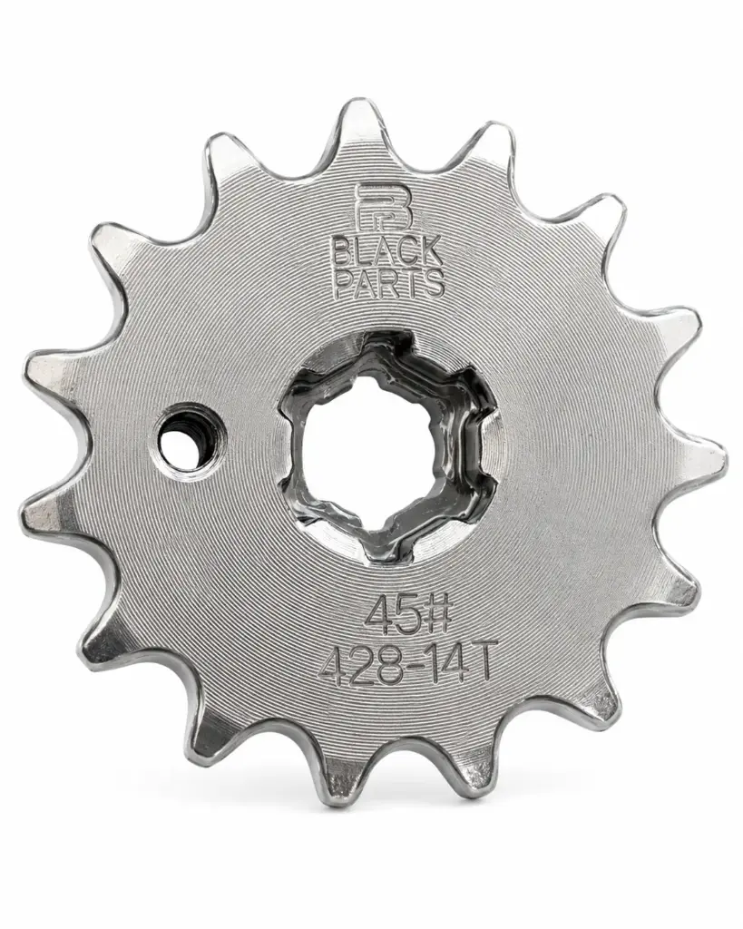 PIÑON - FZ16 - 428H - 14T - 1 HUECOS - 6,20mm - MOTRIZ ACERO 1045 - R. ZINC