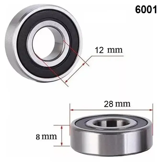 RODAMIENTO 6001 EJE (EMBRAGUE) CABALLITO 125 DY125-52 / CABALLITO/18