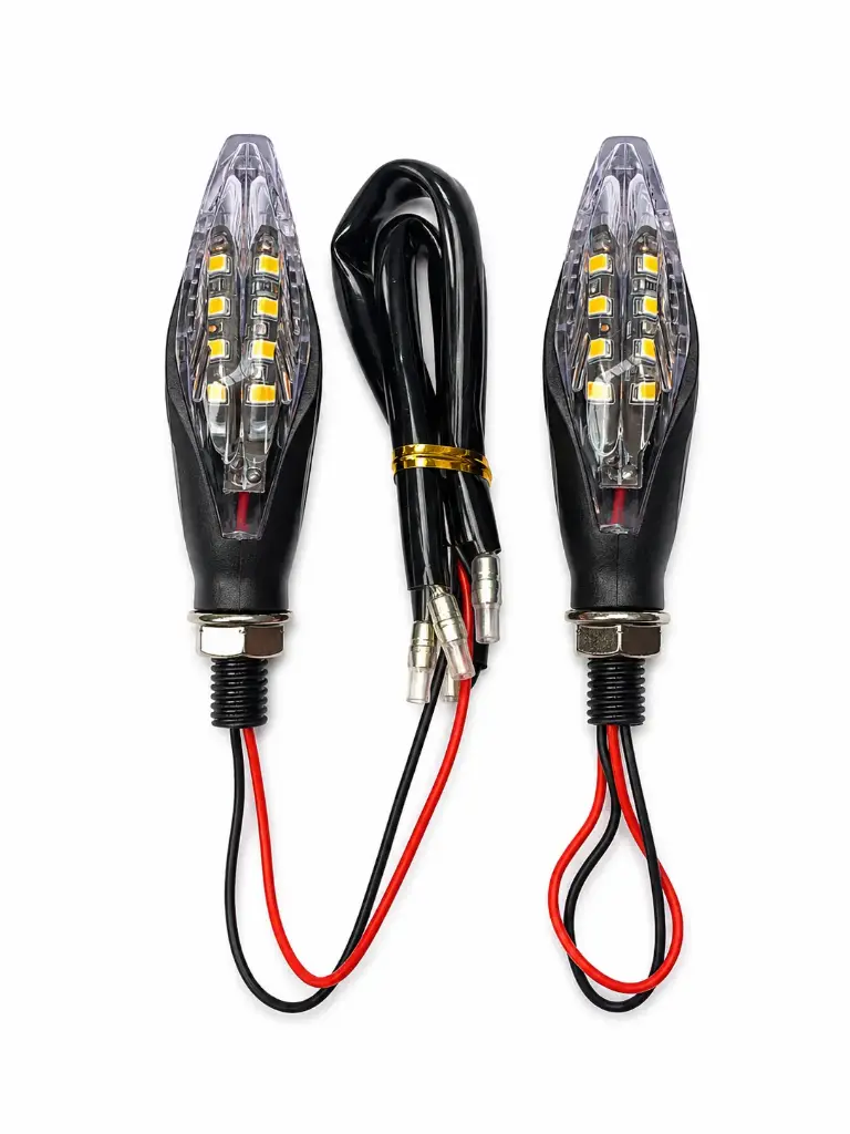 DIRECCIONAL LED AMARILLA CON FLASH AZUL - ROJO