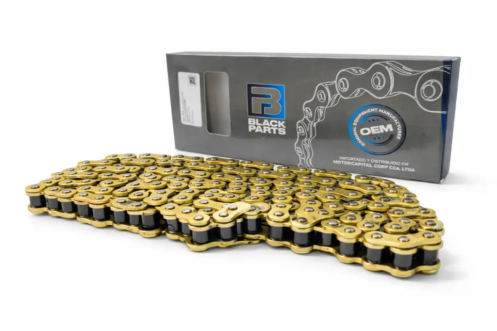 CADENA DORADA – REFORZADA – O-RING 428HO – 132 ESLABONES