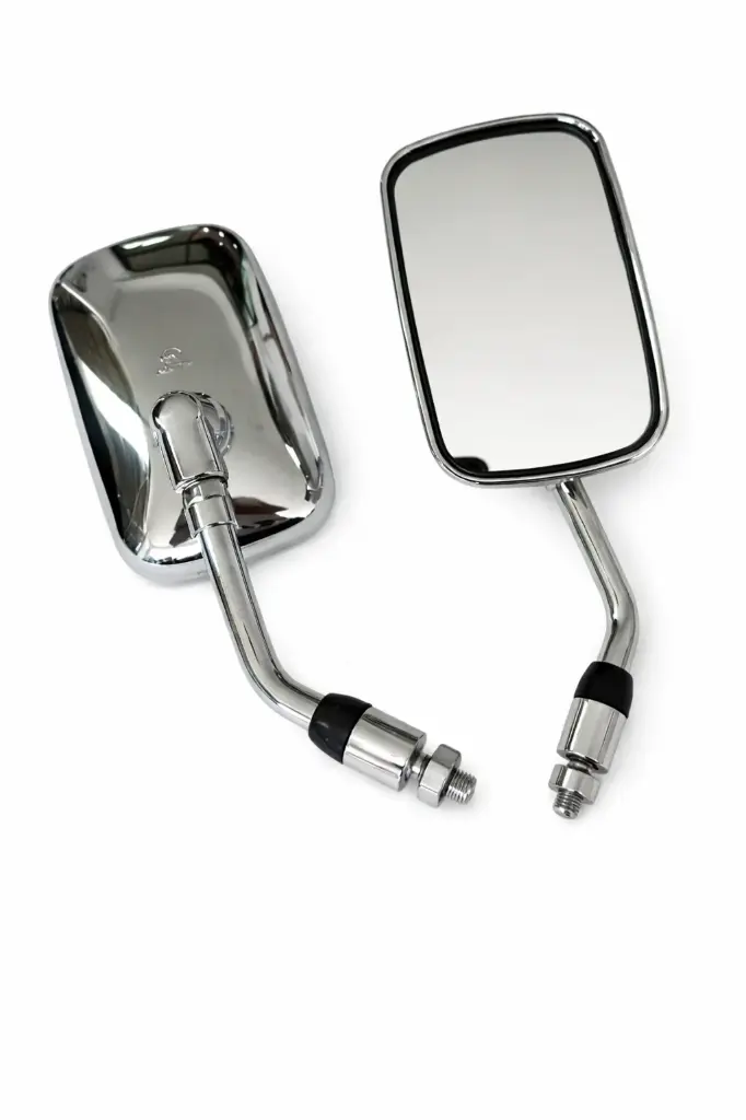 ESPEJO RETROVISOR UNIVERSAL CROMADO (BRAZO CORTO)