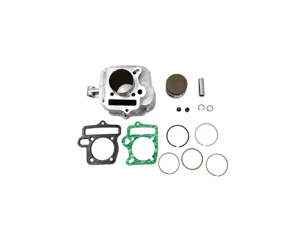 CILINDRO KIT - CABALLITO 120cc - ( D: 52.40mm - H: 98.00mm - P: 13mm - PISTON PLANO ) - COLOR PLATA