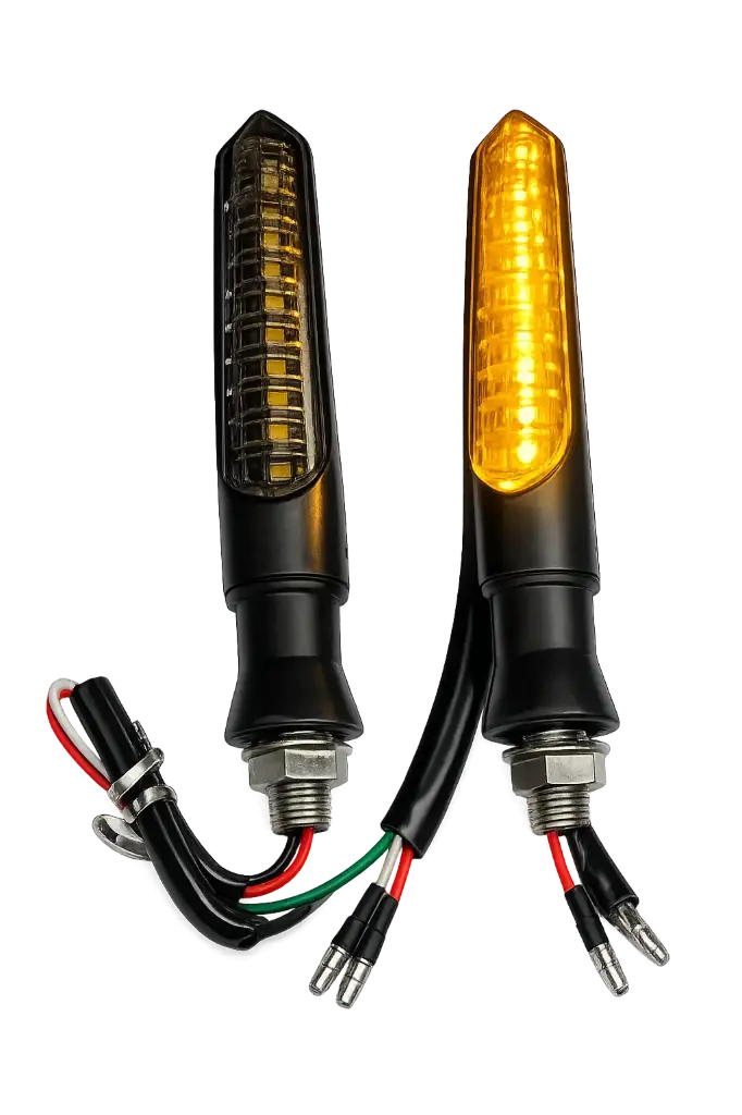 GUIA DIRECCIONAL LED AMARILLA - (LUZ BLANCA POSTERIOR)