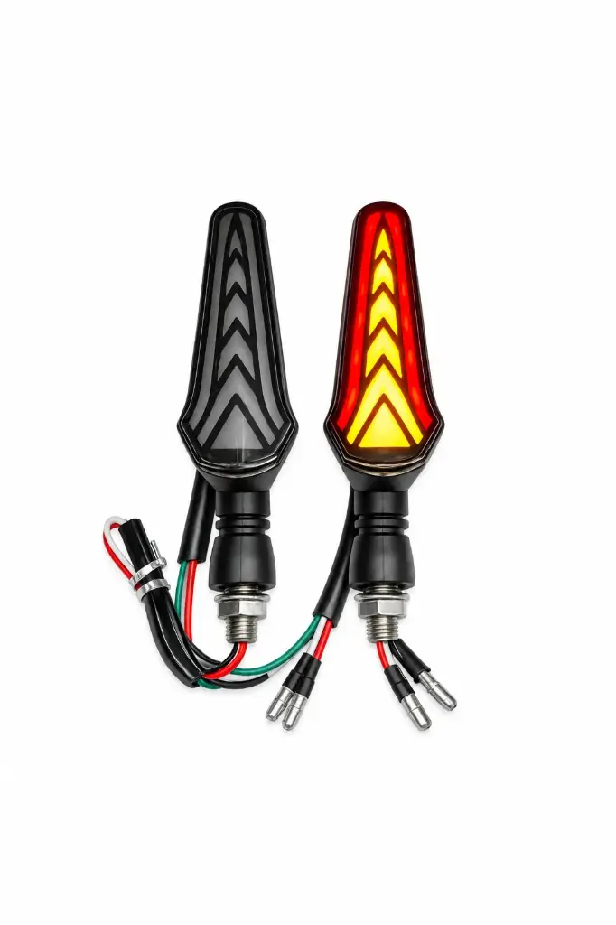 DIRECCIONAL LED - UNIVERSAL - TIPO FLECHA DINAMICA - ( LUZ AMARILLA - ROJA )