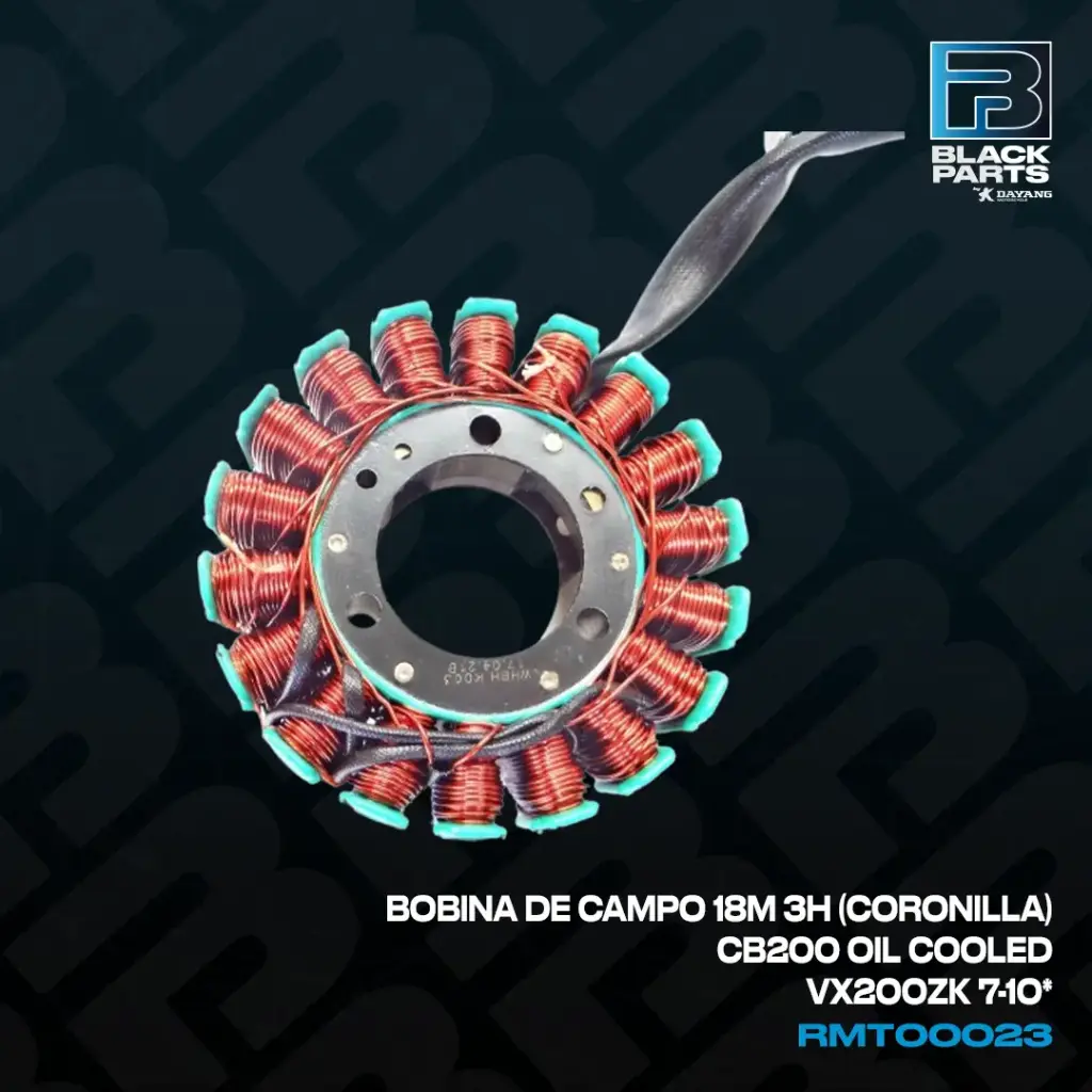 BOBINA DE CAMPO 18M 3H (CORONILLA)  CB200 OIL COOLED VX200ZK 7-10