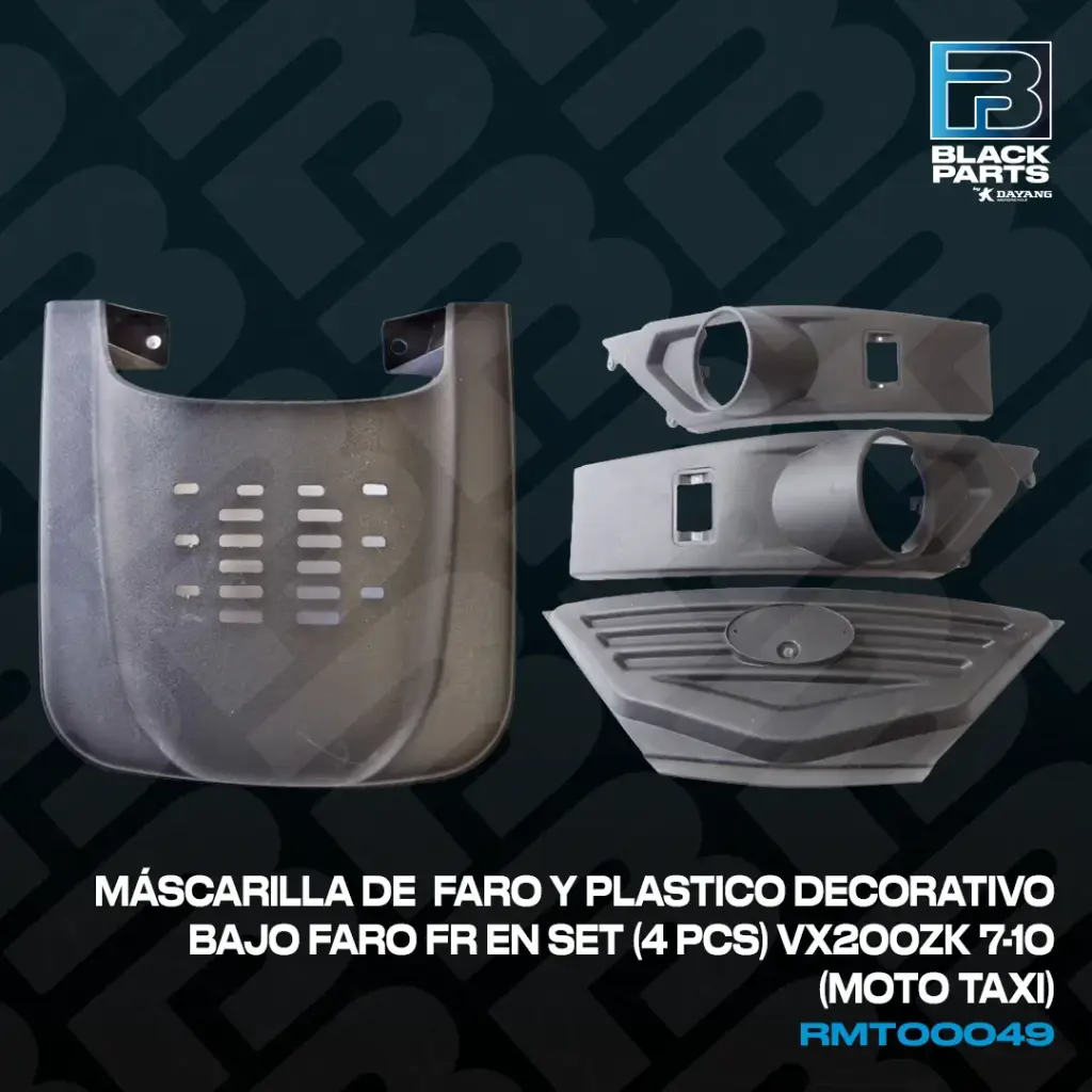 MÁSCARILLA DE  FARO Y PLASTICO DECORATIVO BAJO FARO FR SET X 4PCS VX200ZK 7-10
