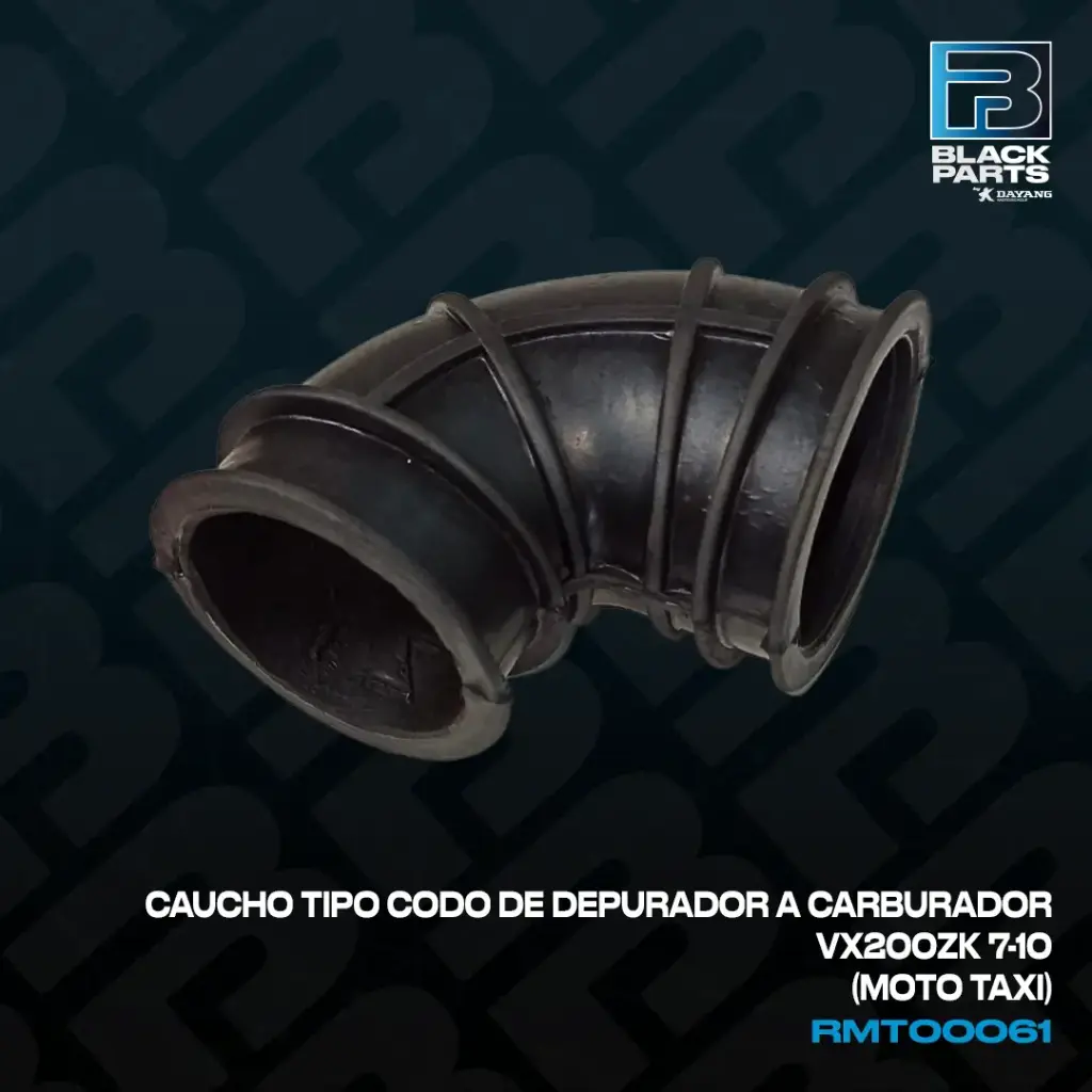 CAUCHO TIPO CODO DE DEPURADOR A CARBURADOR VX200ZK 7-10