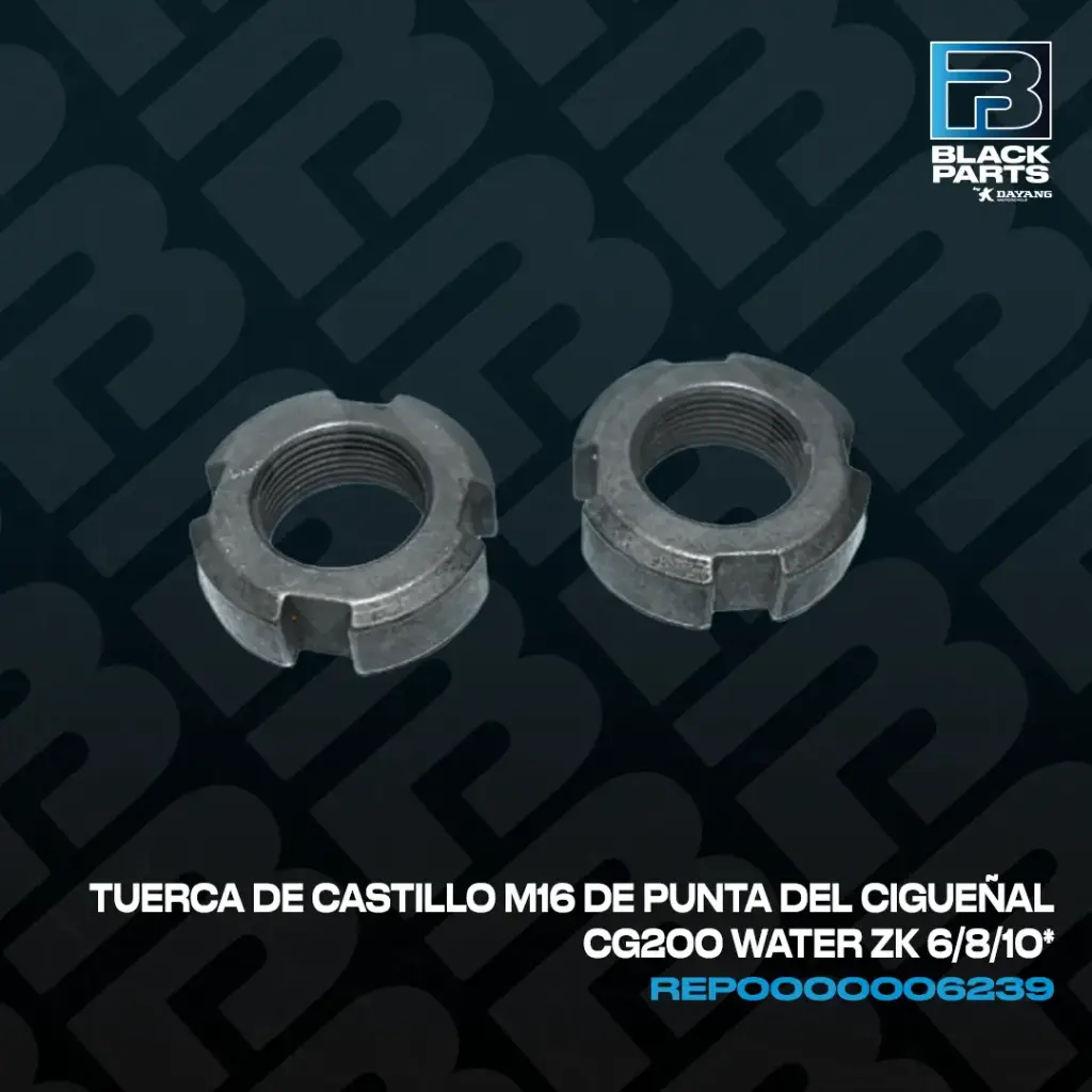 TUERCA DE CASTILLO M16 DE PUNTA DEL CIGUEÑAL CG200 WATER ZK 6/8/10