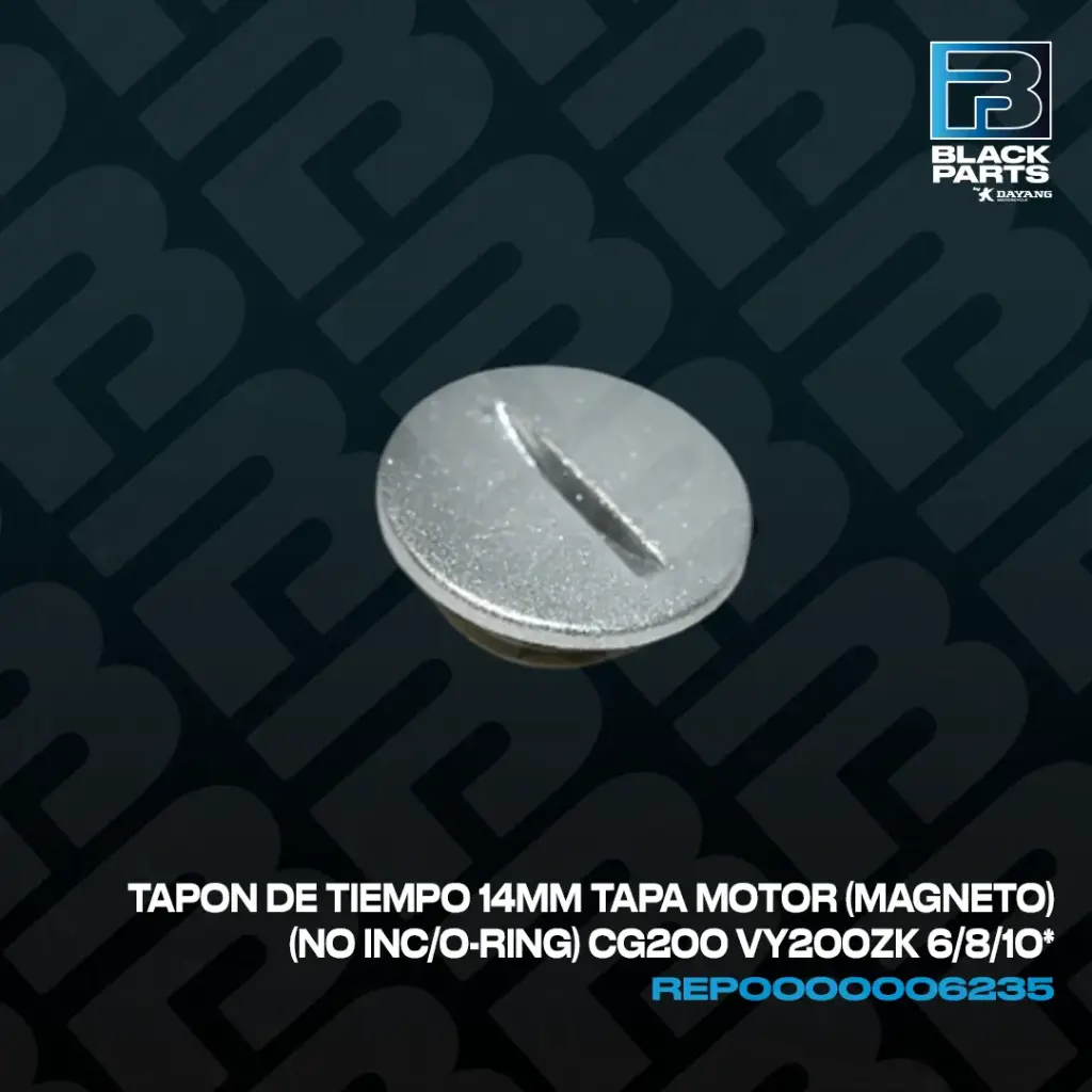 TAPON DE TIEMPO 14mm TAPA MOTOR (MAGNETO) (NO INC/ORING) CG200 VY200ZK 6/8/10