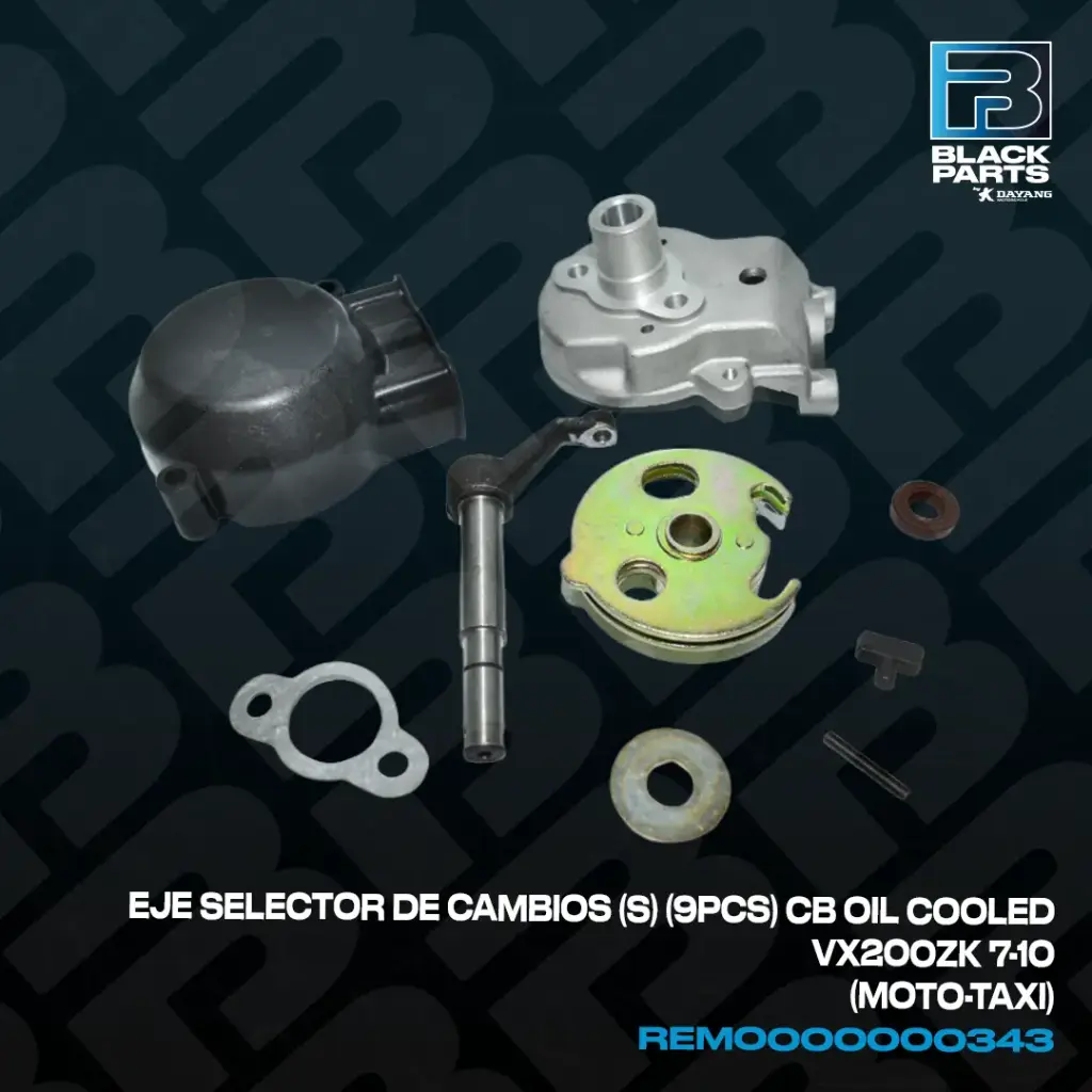 EJE SELECTOR DE CAMBIOS (S) (9PCS) CB200 OIL COOLED VX200ZK 7-10