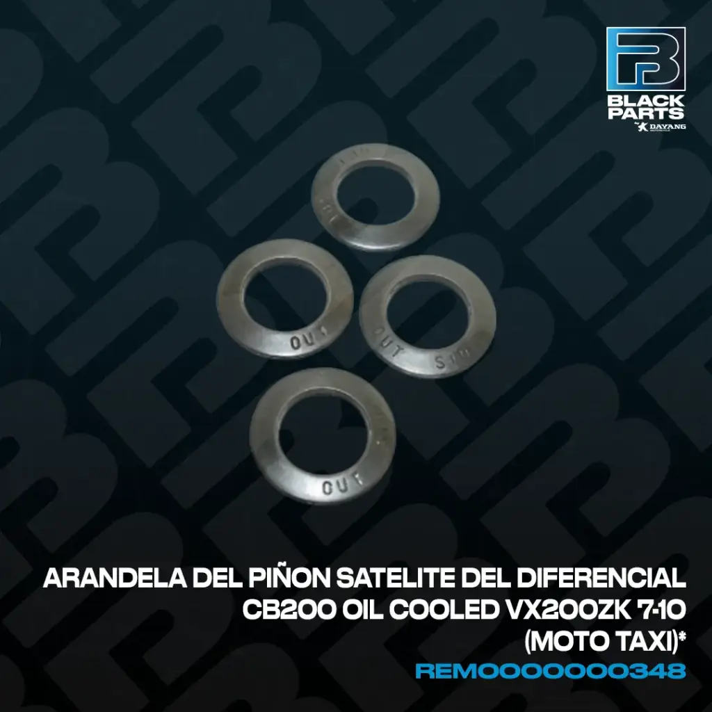 ARANDELA DEL PIÑON SATELITE DEL DIFERENCIAL CB200 OIL COOLED VX200ZK 7-10