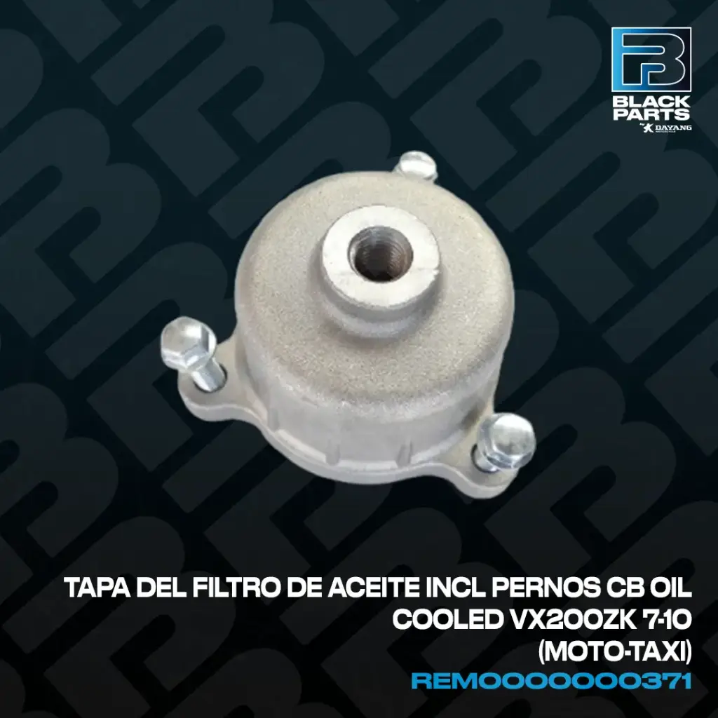 TAPA DEL FILTRO DE ACEITE INCL PERNOS CB200 OIL COOLED VX200ZK 7-10