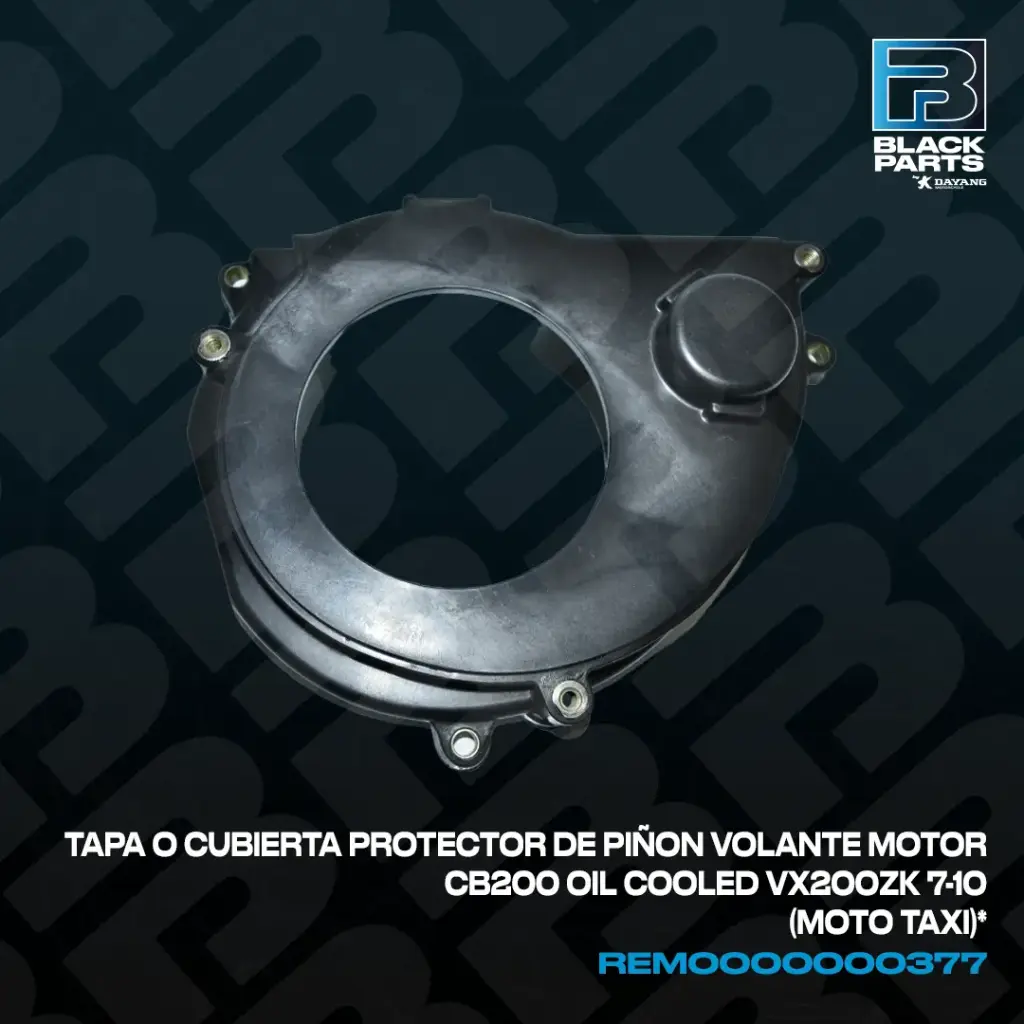 TAPA O CUBIERTA PROTECTOR DE PIÑON VOLANTE MOTOR CB200 / MOTO-TAXI  / MOTOR.1 / VYCAST 200ZK / RCJ