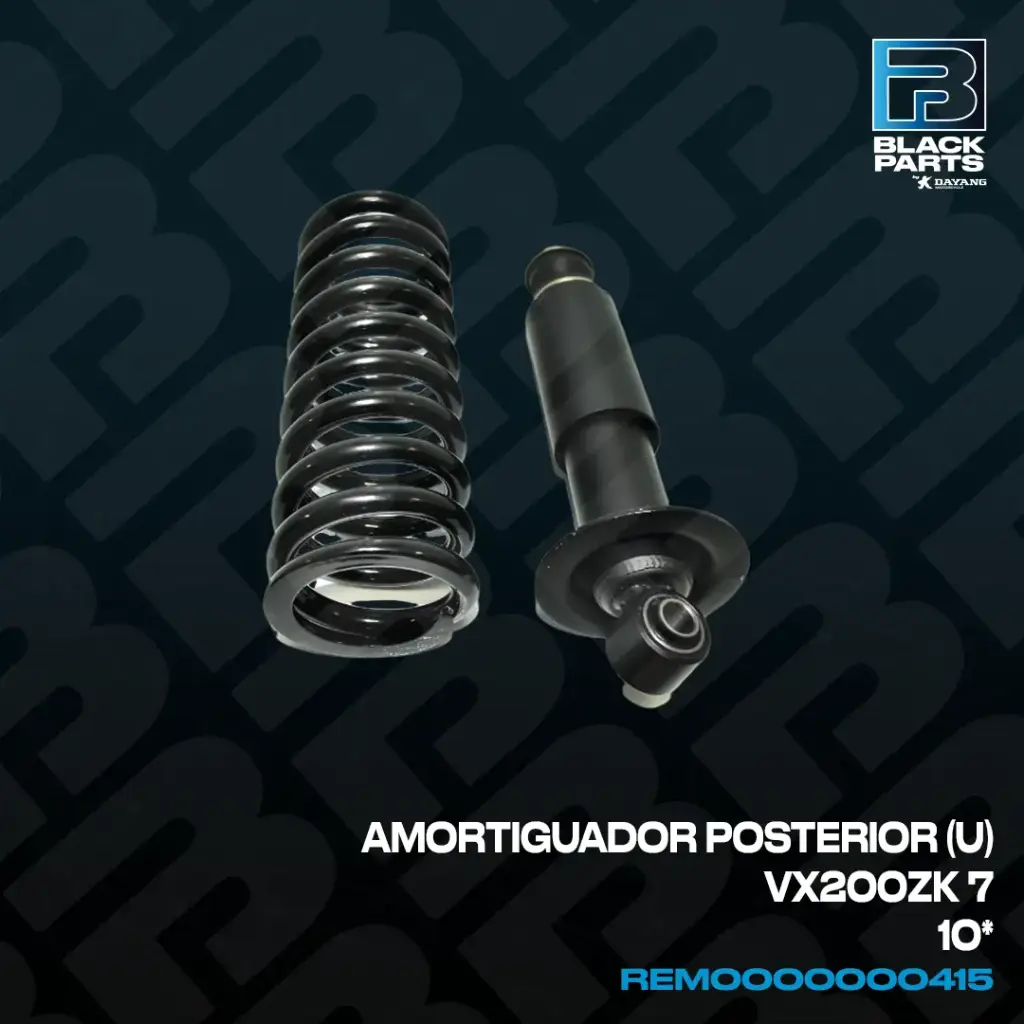 AMORTIGUADOR POSTERIOR - MOTOTAXI - VYCAST / RCJ / 205RE (CON RESORTE - UNIDAD)