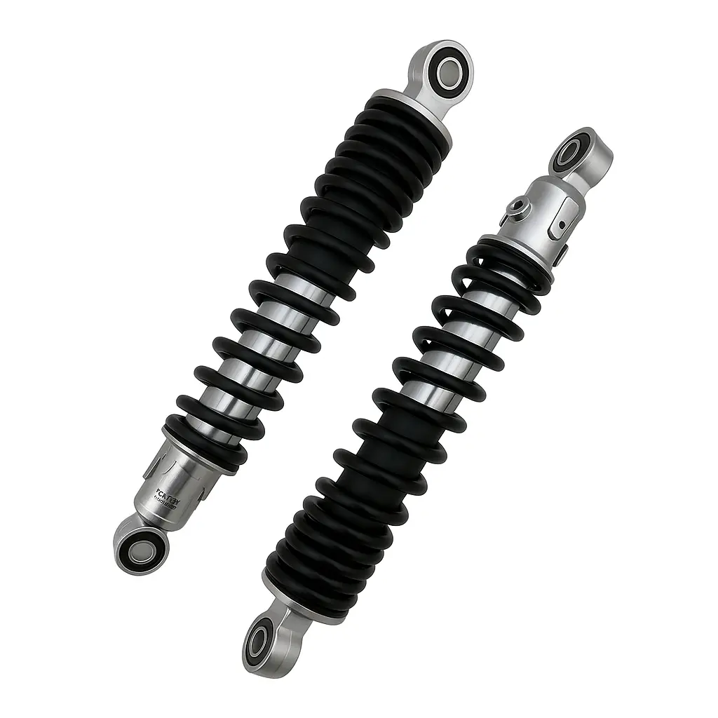 AMORTIGUADOR POSTERIOR I/D XY150 UTILITARIA (CROMADO CON RESORTE NEGRO  LT: 335 mm)  