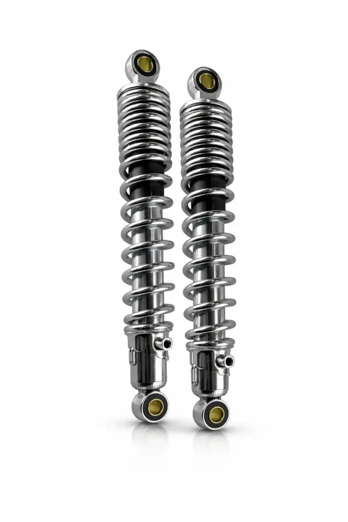 AMORTIGUADOR POSTERIOR I/D TS125 2002 (CROMADO RESORTE CROMADO LT: 370 mm)