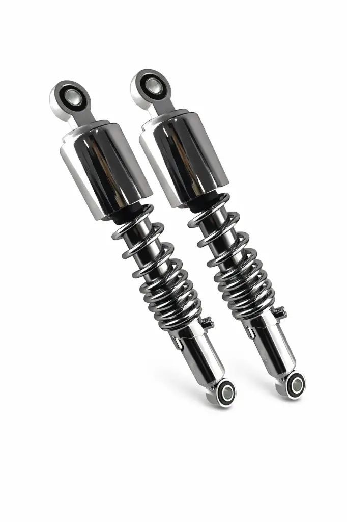 AMORTIGUADOR POSTERIOR I/D GN125 2012 (CROMADO RESORTE CROMADO LT: 340 mm)