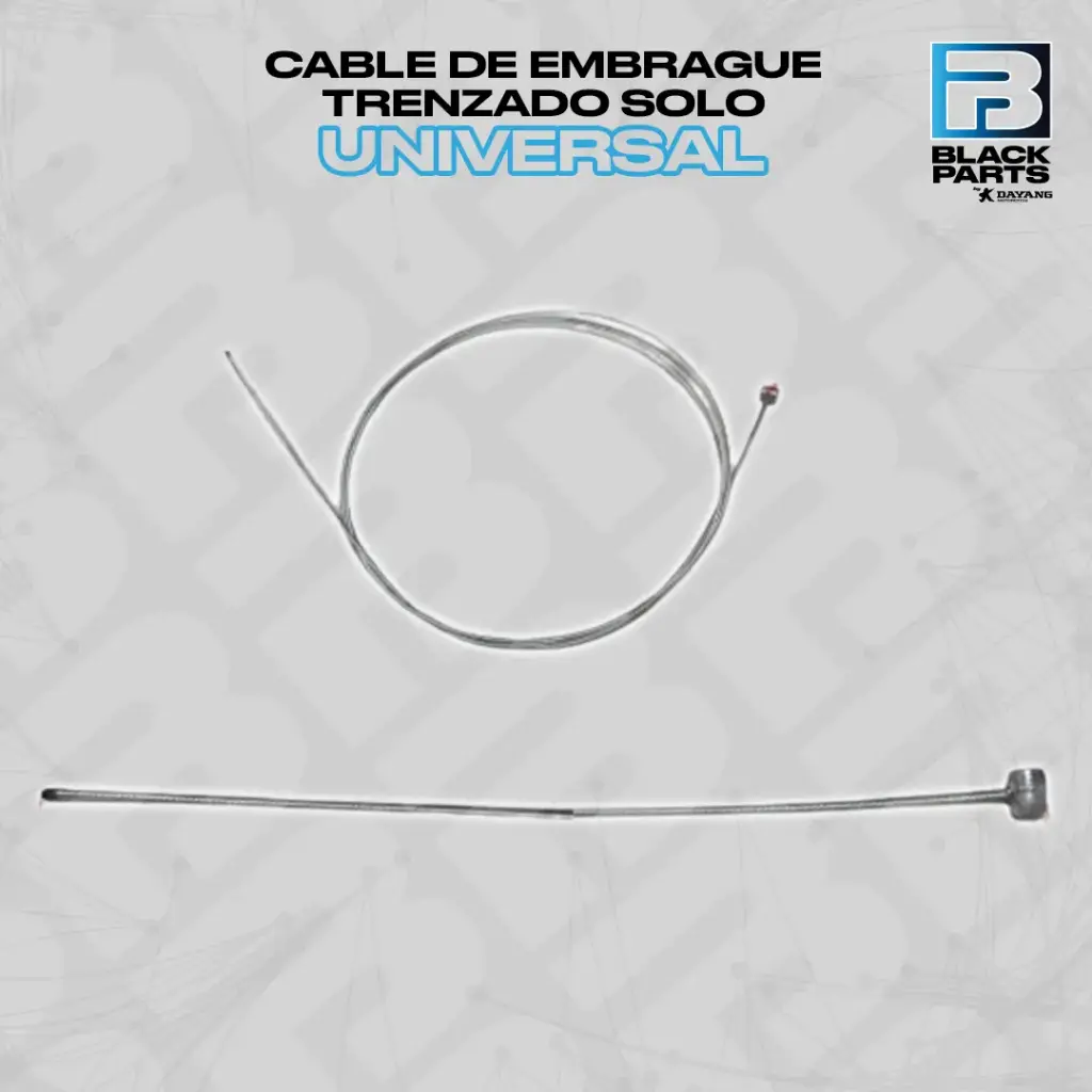 CABLE DE EMBRAGUE TRENZADO UNIVERSAL  LT: 1060 mm  ØPR:7,8 x 9 mm