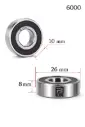 RODAMIENTO 6000 PRESIONADOR DE EMBRAGUE CABALLITO 125 125- 52/18A