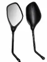 ESPEJO RETROVISOR OVALADO NEGRO - 10mm