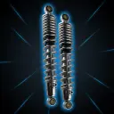 AMORTIGUADOR POSTERIOR I/D TS125 2002 (CROMADO CON RESORTE CROMADO LT: 370 mm)